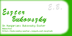 eszter bukovszky business card